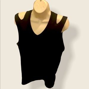 Renvy Cashmere cut out sleeveless top
